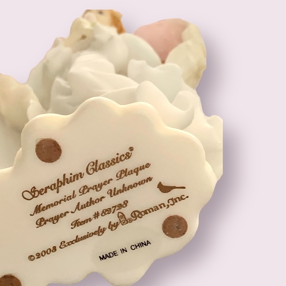 Seraphim Classics Heaven on Earth - Memorial Prayer Plaque #82728 by ROMAN 2003 - Picture 8 of 12